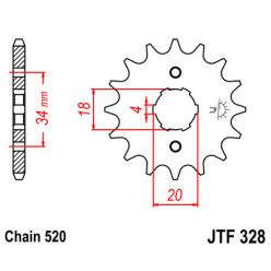 Звездочка передняя JT Sprockets (шаг 520 ) JT JTF328